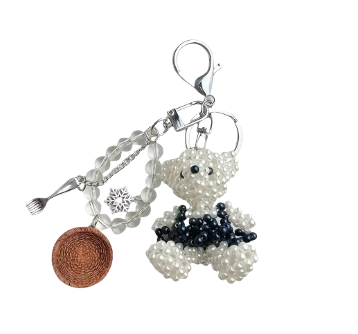 Pearly Teddy – Boncuklu Ayıcık Çanta Charmı